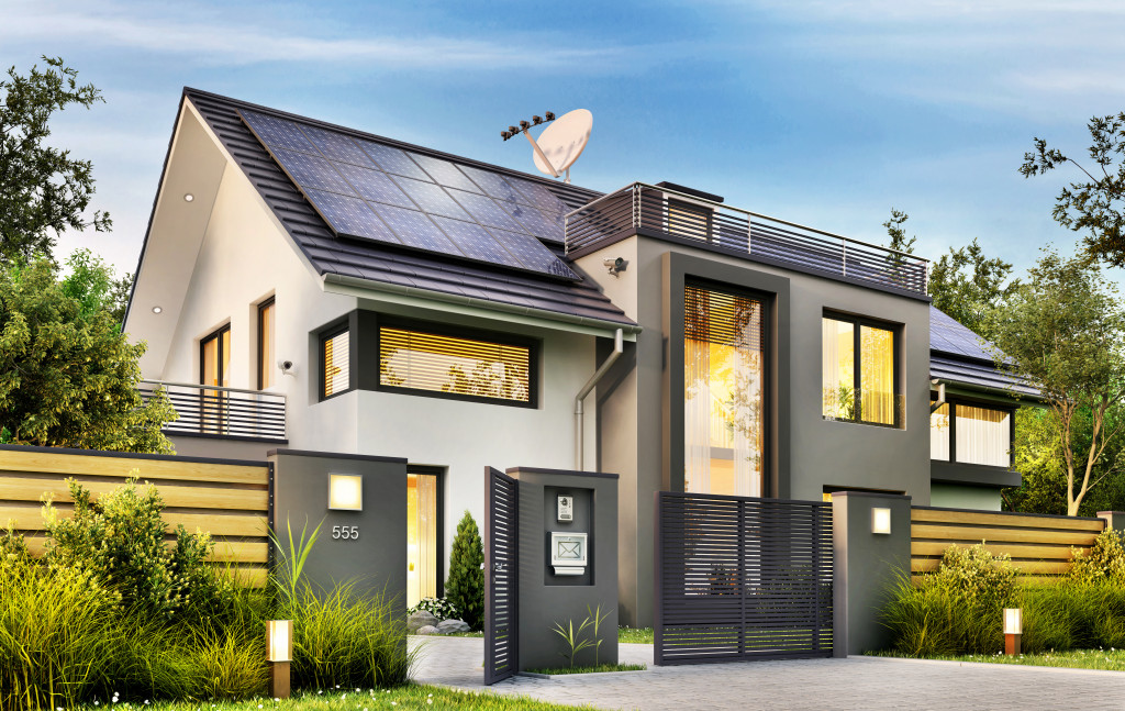home with solar panels